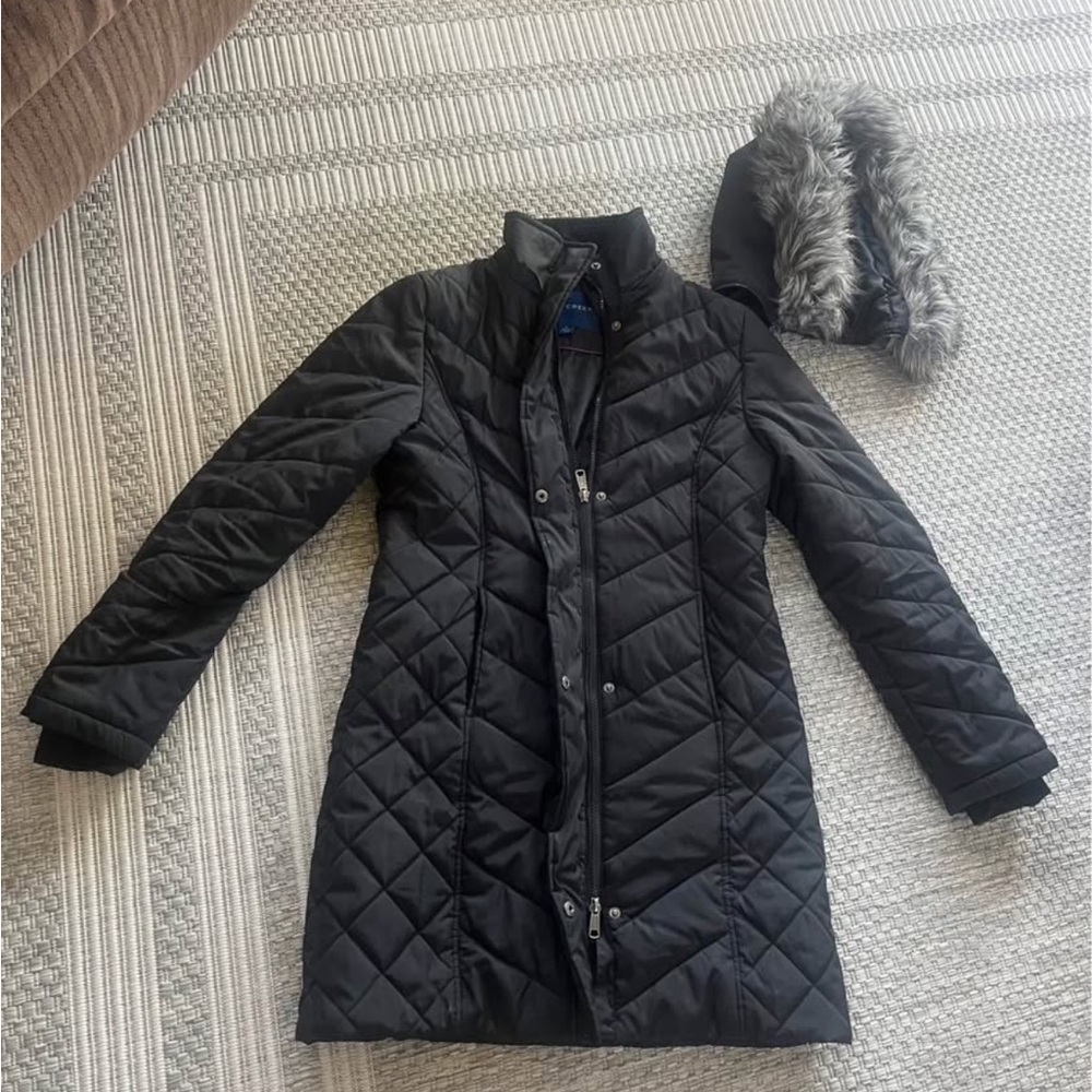 Falls Creek Women's Black Quilted Puffer Coat
